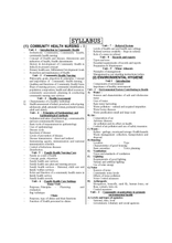 COMMUNITY HEALTH NURSING 1