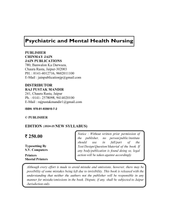 MENTAL HEALTH AND PSYCHIATRIC NURSING FOR GNM