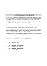 Nurses Diary FOR CLINICAL POSTING