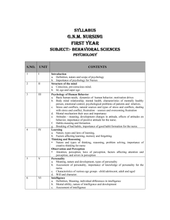 PSYCHOLOGY AND SOCIOLOGY FOR NURSES GNM
