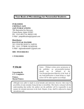 Text Book of MICROBIOLOGY FOR PARAMEDICAL
